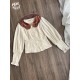 Miss Point German Bookshelf Long Sleeve Blouse(Reservation/Full Payment Without Shipping)